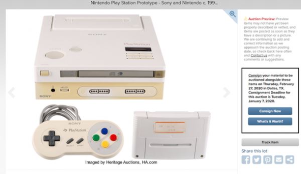 Прототип Nintendo Play Station продадут на аукционе